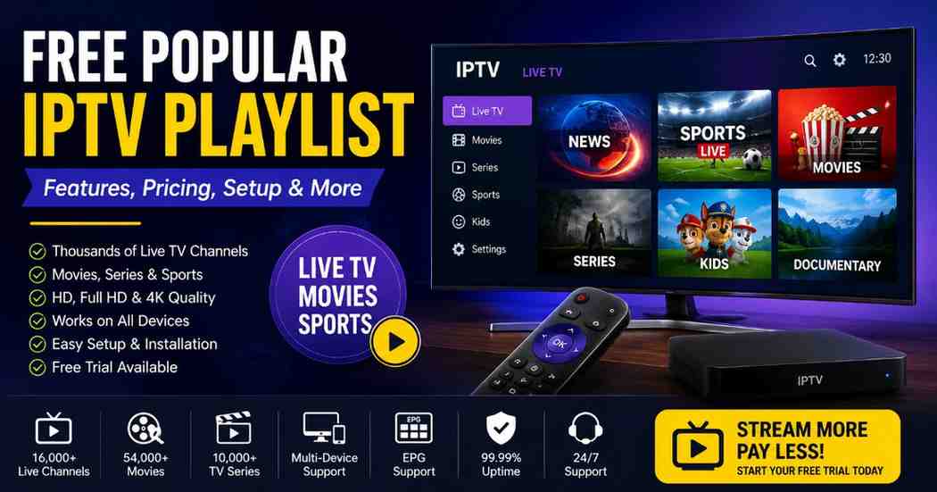 Free Popular IPTV Playlist
